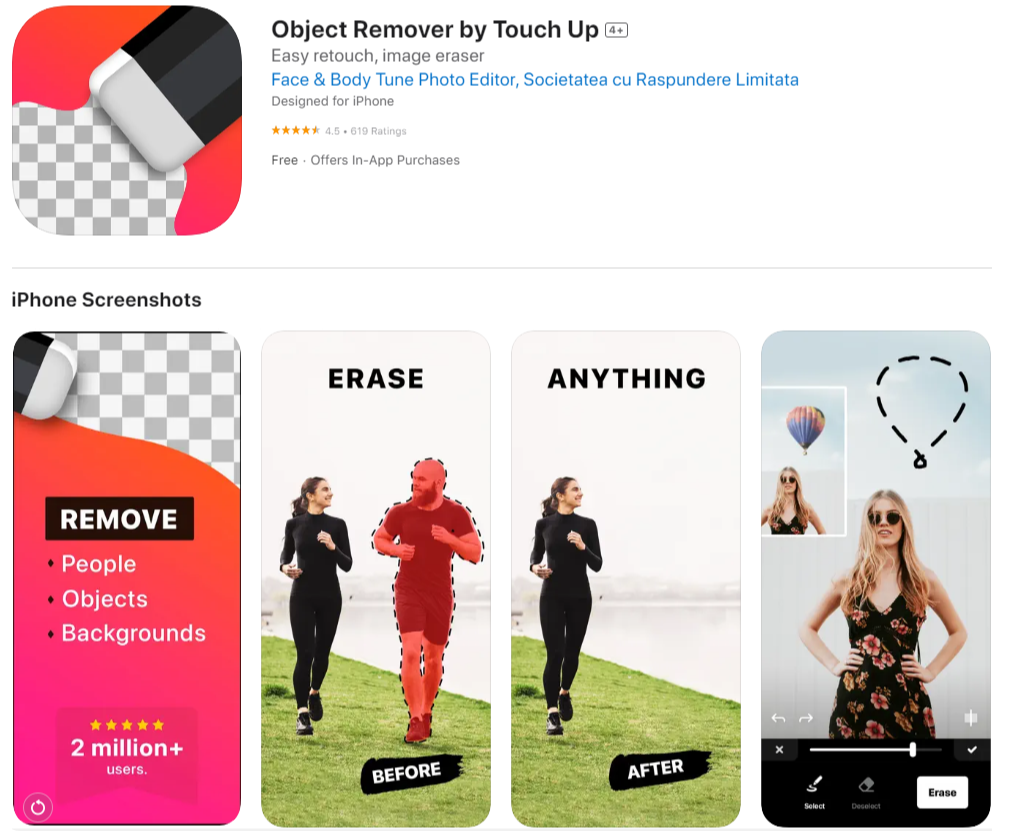 Object Remover by Touch Up App Store